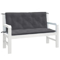 vidaXL Garden Bench Cushions 2 pcs Melange Anthracite 47.2''x19.7''x2.8'' Fabric