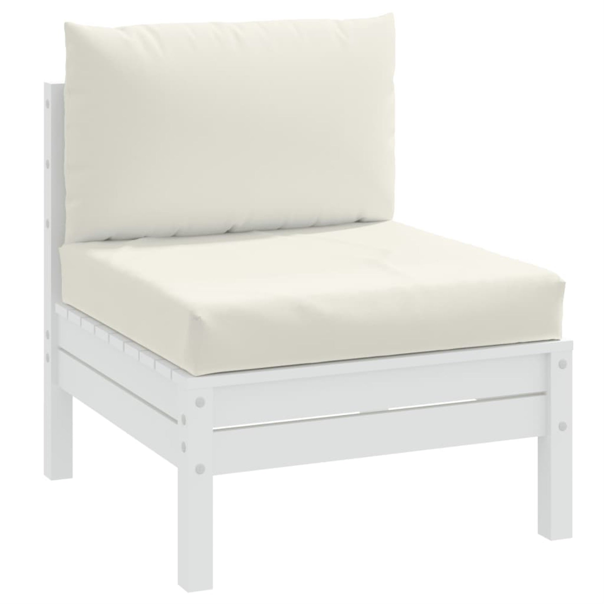 vidaXL Pallet Cushions 2 pcs Melange Cream Fabric