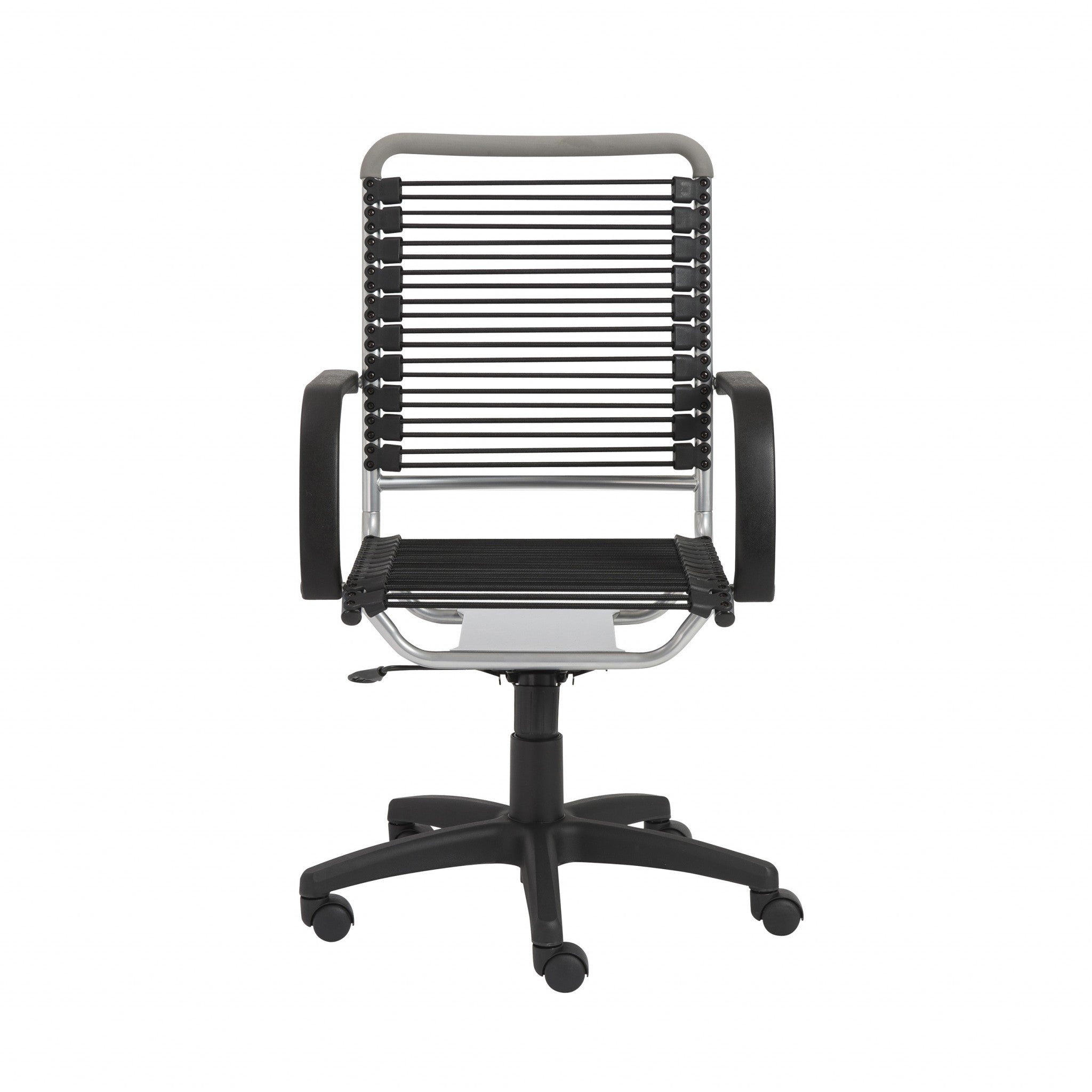 43 Chrome and Black Round Bungee High Back Office Chair