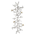 Modern 44 Silver Branch and Golden Birds Wall Art