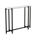 36 White and Black Frame console Table