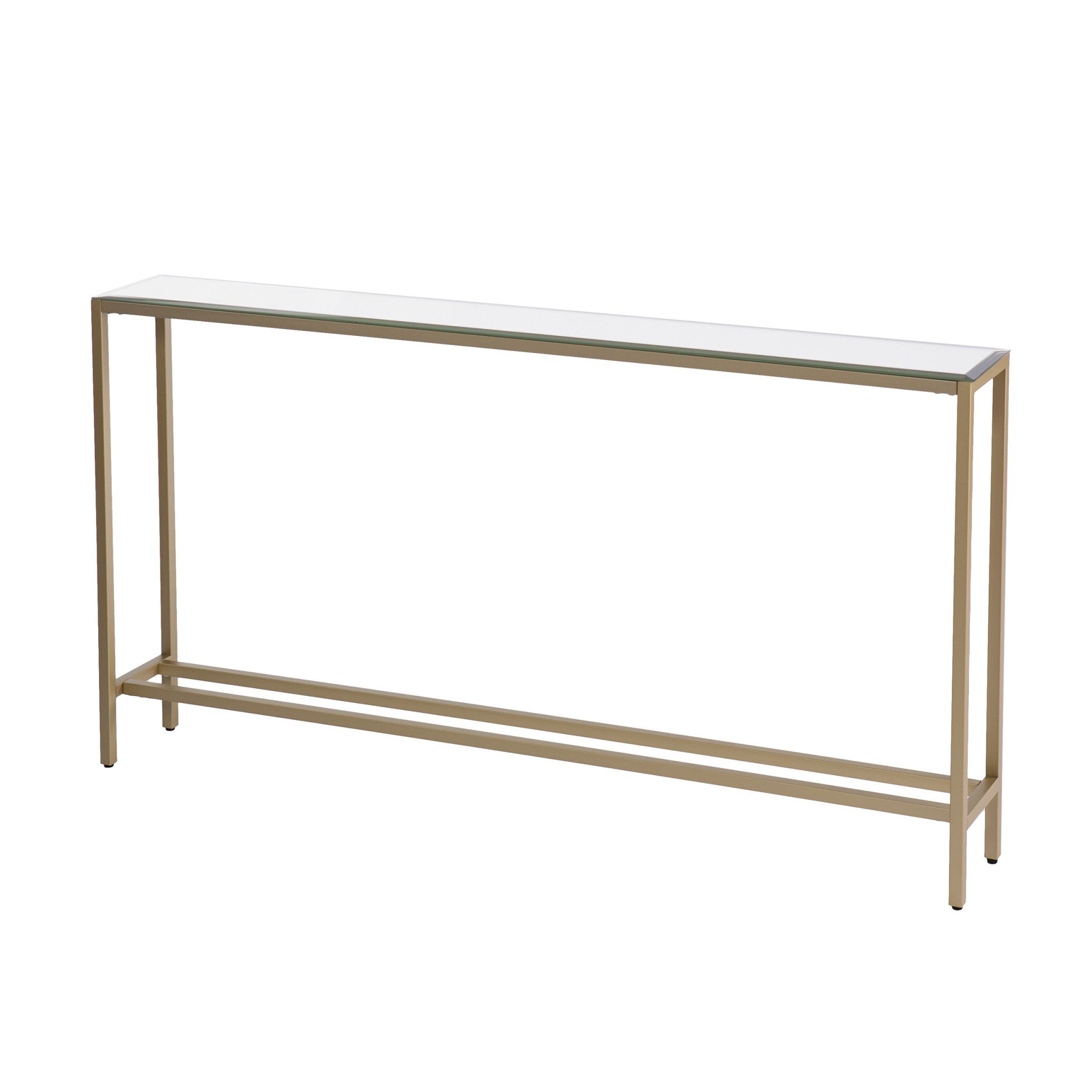 56 Silver and gold Mirrored glass console Table