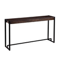 54 Brown and Black Sled console Table