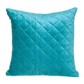 Tufted Diamond Aqua Transitional Square Pillow