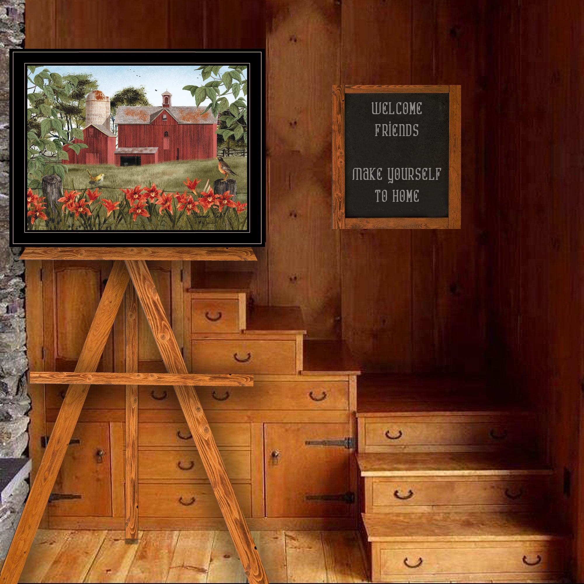 Summer Days 7 Black Framed Print Wall Art