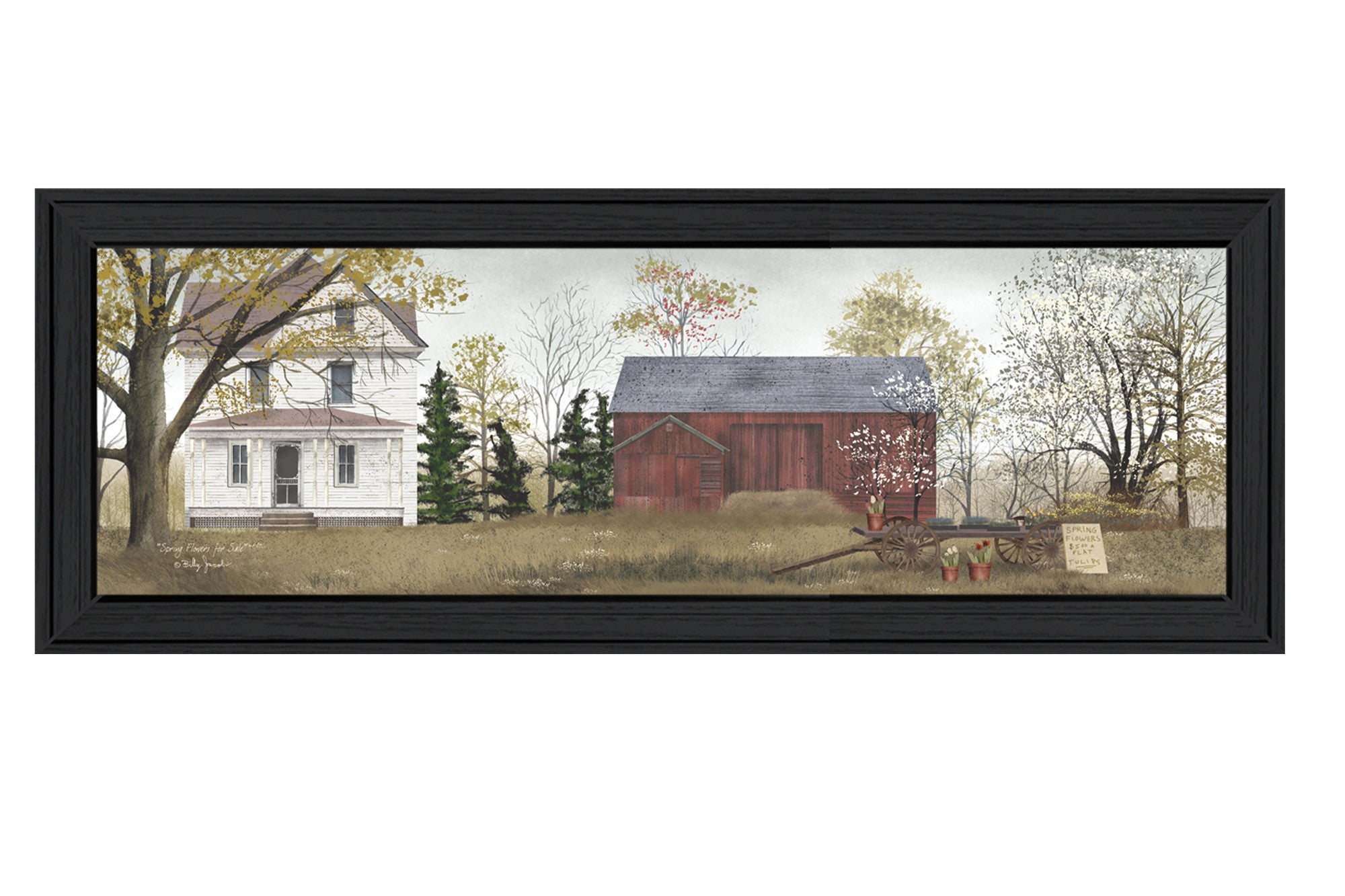 Spring Flowers For 5 Black Framed Print Wall Art