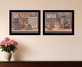 Set Of Two Sweet Land of Liberty 1 Black Framed Print Wall Art
