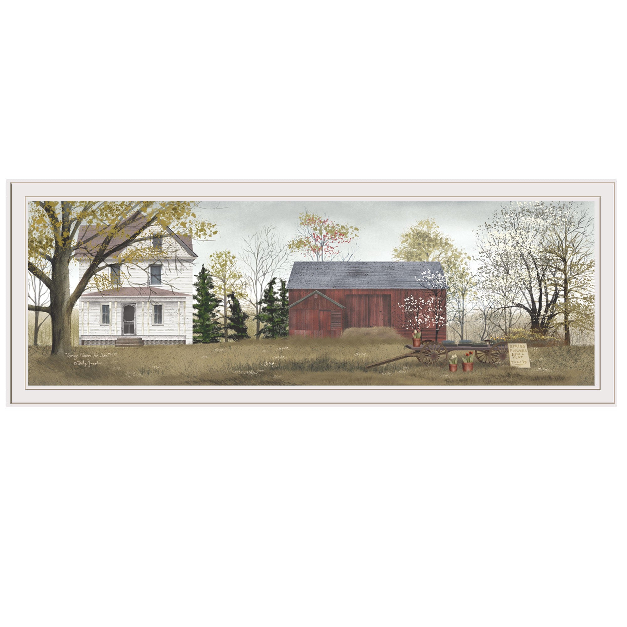 Spring Flowers For 6 White Framed Print Wall Art