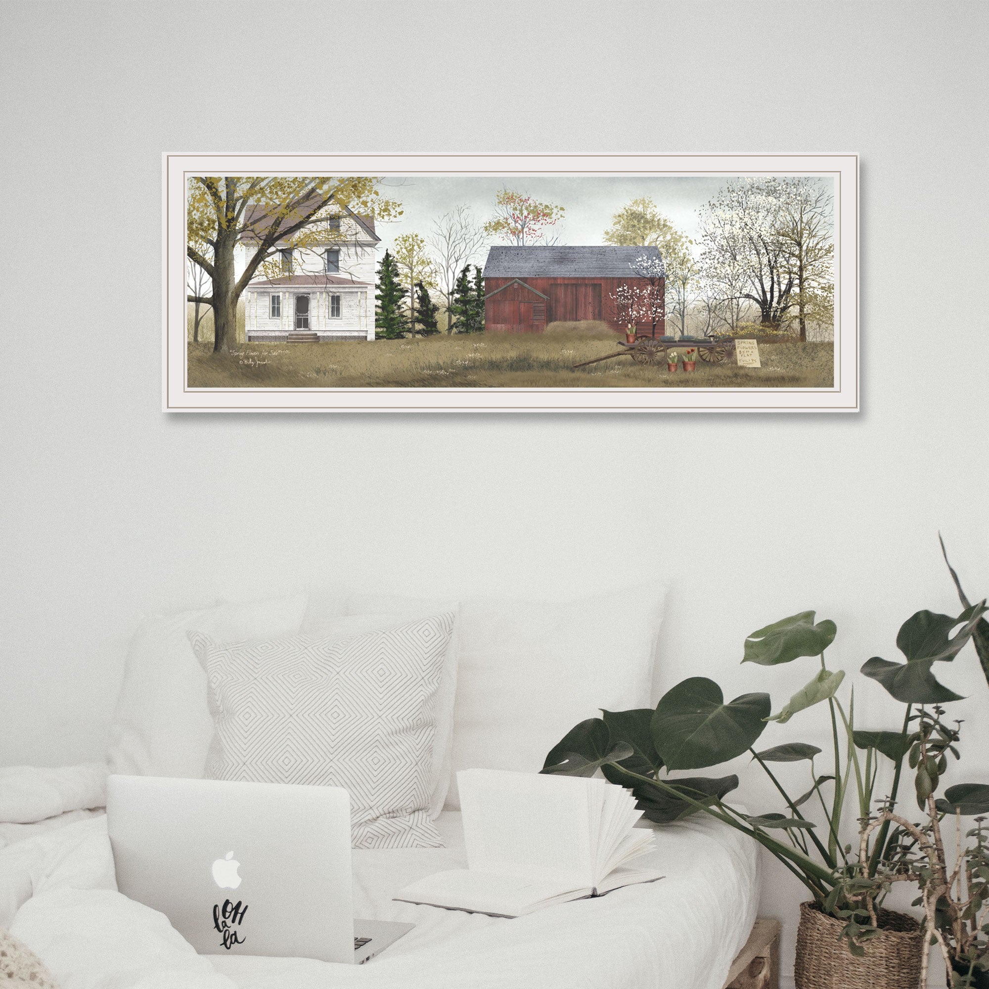 Spring Flowers For 6 White Framed Print Wall Art