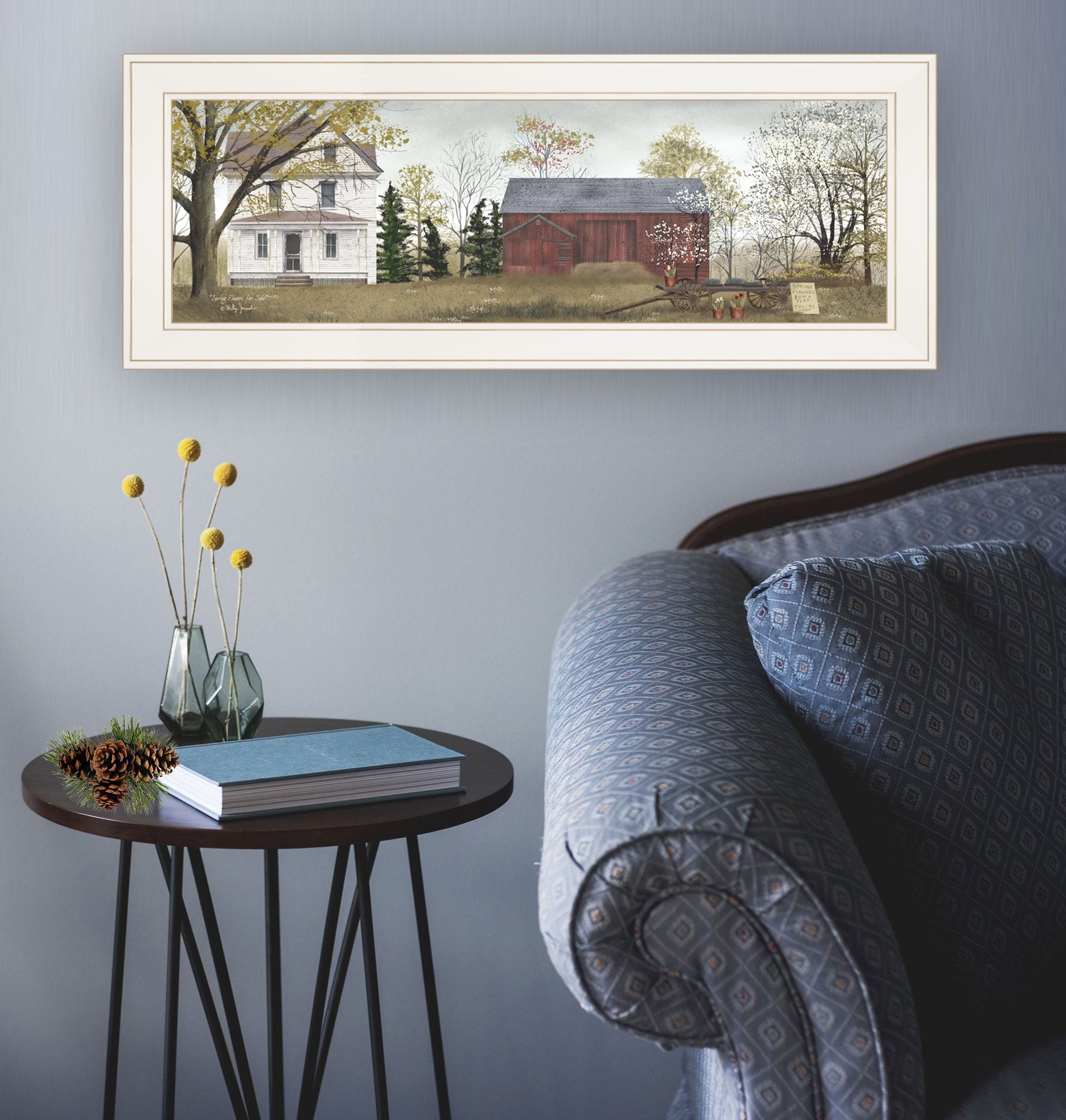 Spring Flowers For 2 White Framed Print Wall Art