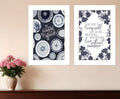 Set Of Two The Secret Beauty White Framed Print Wall Art
