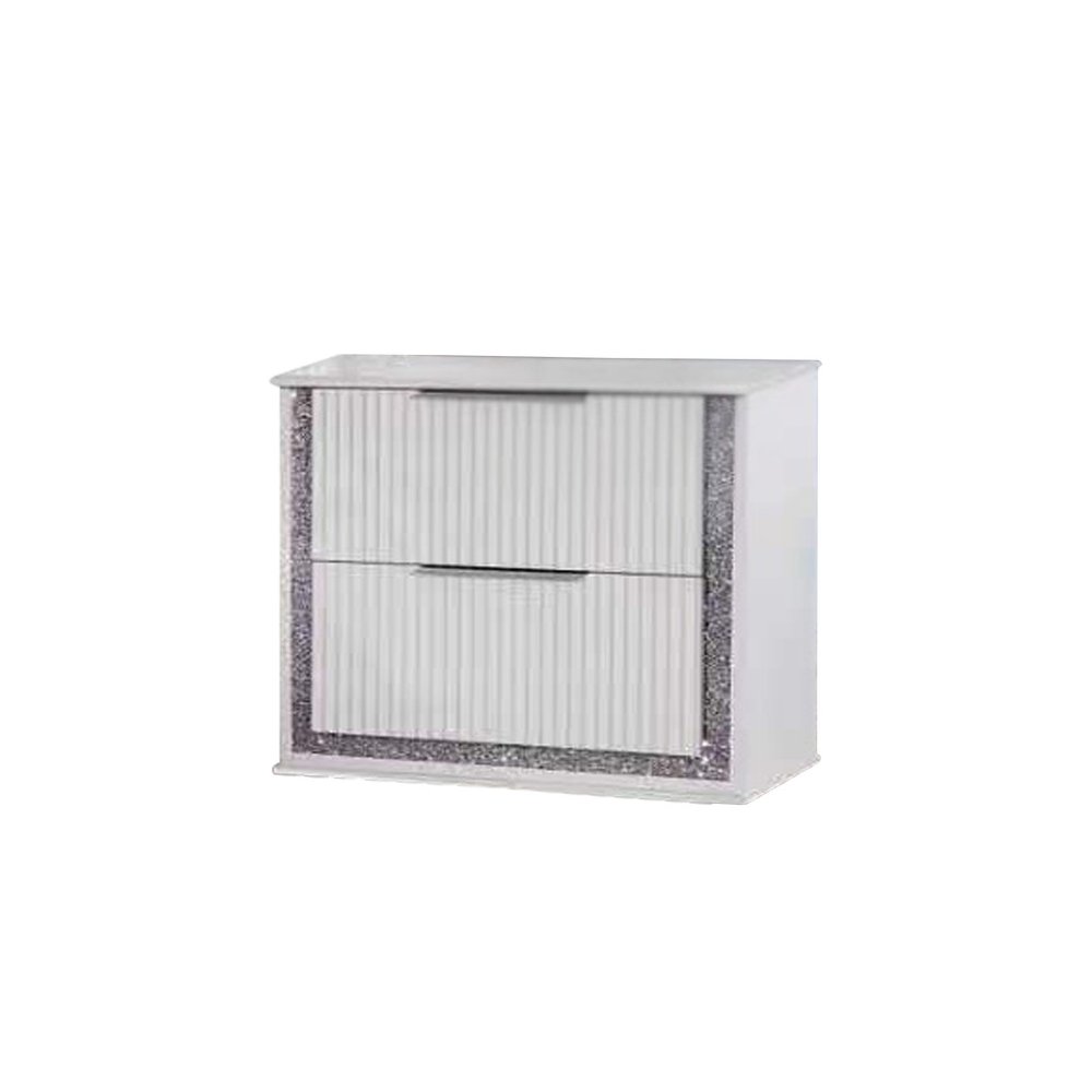 White 2 Drawers Nightstand