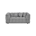 Boucle Fabric Rich Gray 2pc Sofa and Loveseat Set