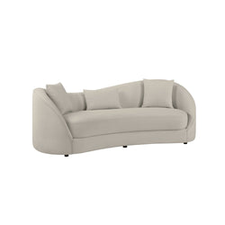 Light Gray Sofa Aymmetrial HighLow Backrest