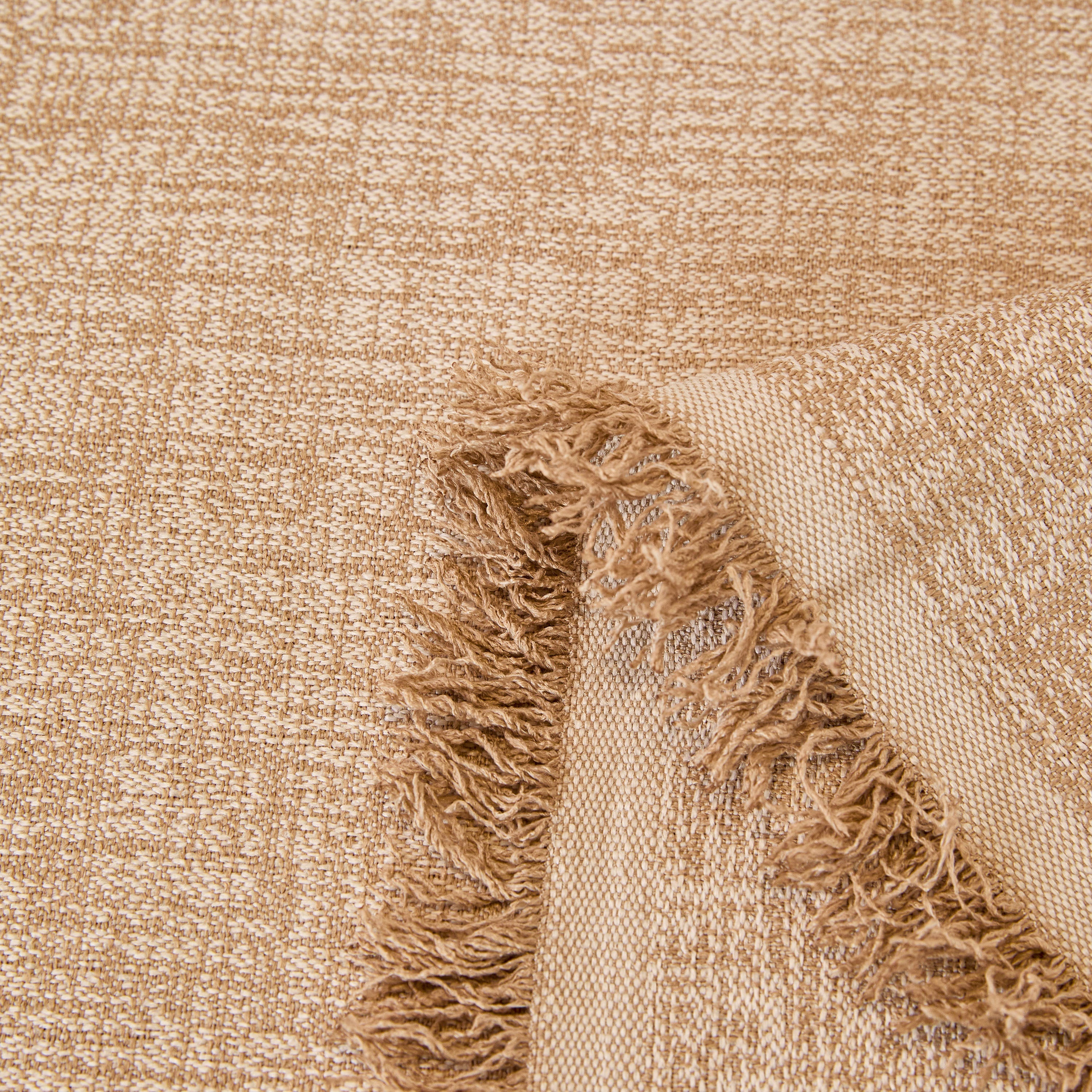 Linen-Look Textured Couch Throw Cover, Breathable Sofa Blanket & Furniture Protector