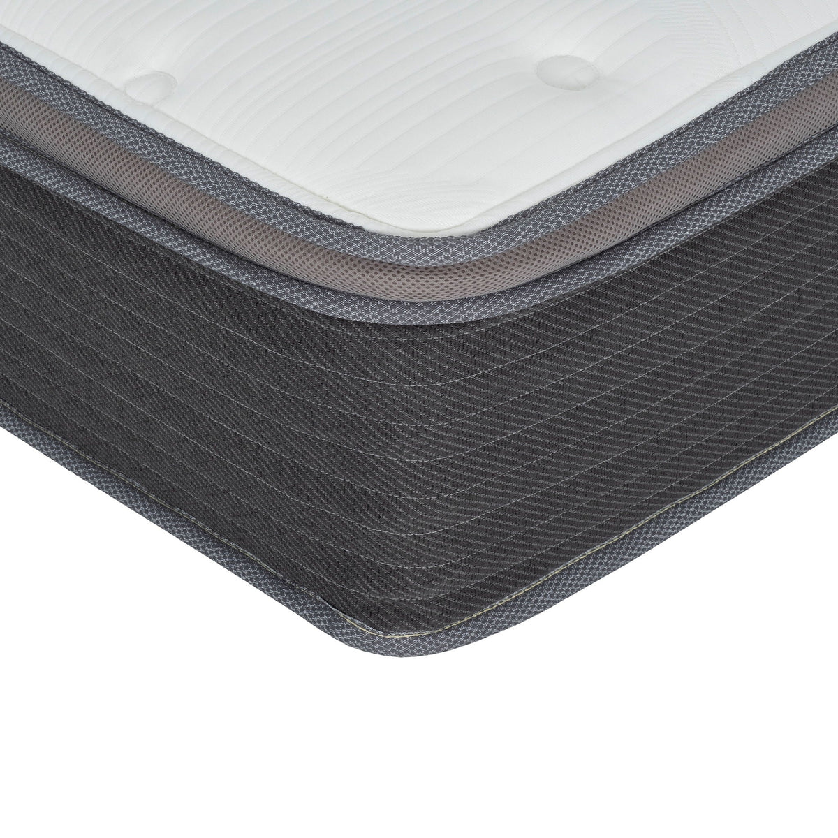 12'' Hybrid Mattress In A Box, Plush Gel Memory Foam Mattress Top With Pocket Coil Base - Gray / White - Queen