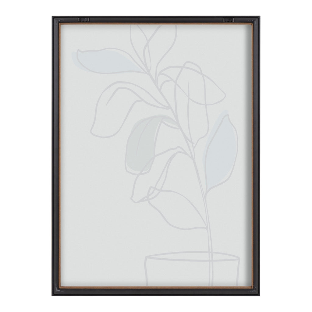 Blake Tranquil Fiddle Leaf Framed Printed Glass by Elizabeth Silver