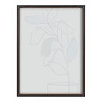 Blake Tranquil Fiddle Leaf Framed Printed Glass by Elizabeth Silver