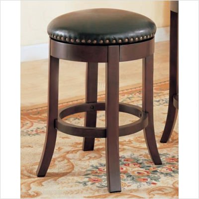 Wildon Home Perris 24&quot; Bar Stool With Cushioned Seats And Veneer Back Side In Cherry [Set Of 2]