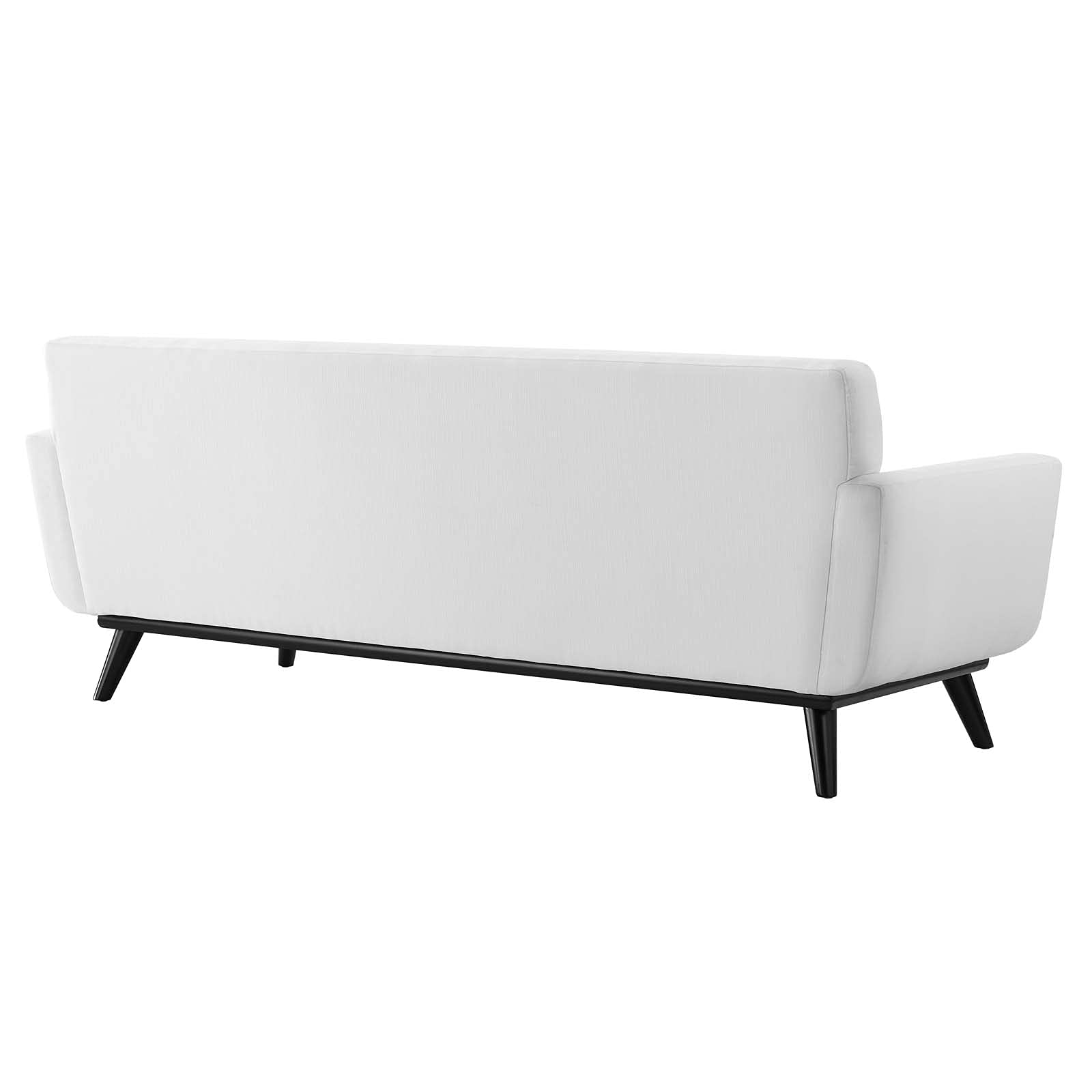 Modway Engage Channel Tufted Fabric Sofa in White