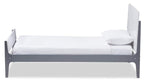 Baxton Studio Nereida Modern Classic Mission Style White and Dark Grey-Finished Wood Twin Platform Bed