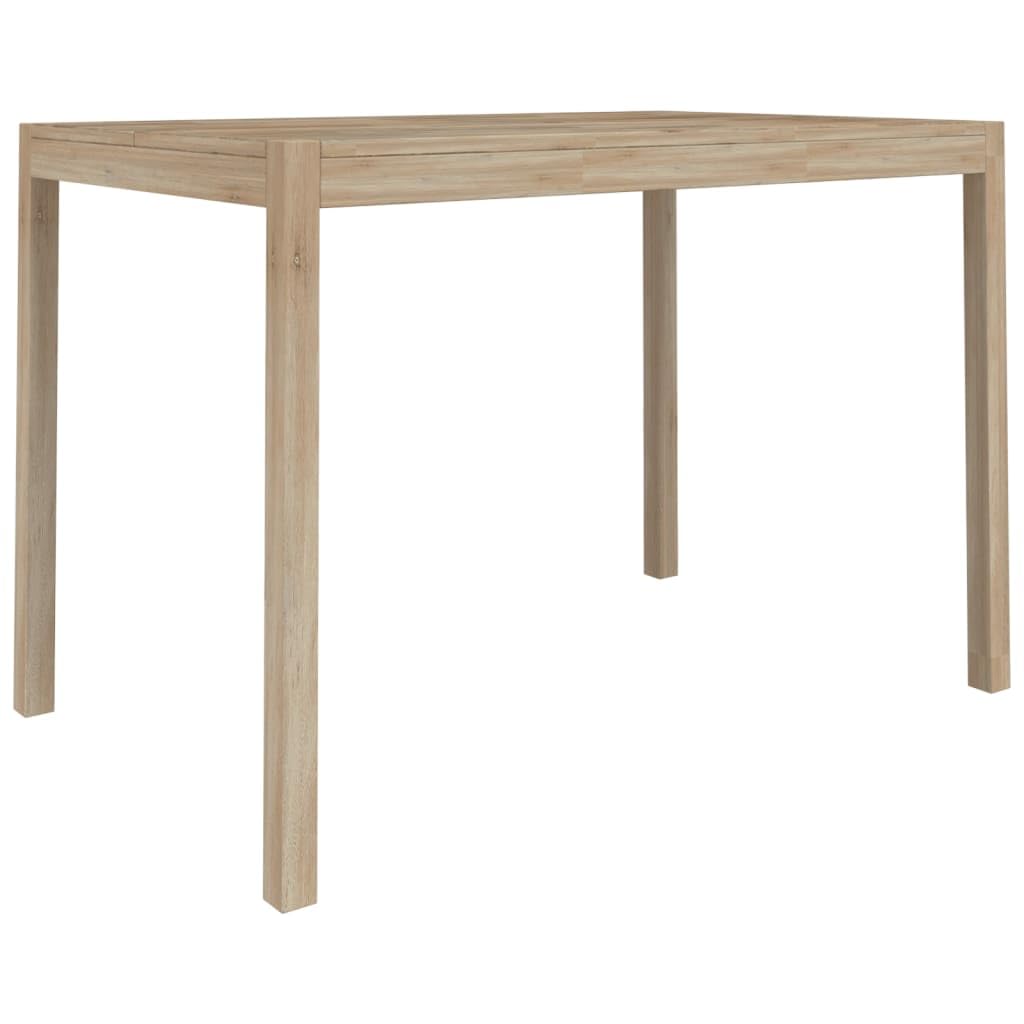 Vidaxl Dining Table In Scandinavian Style, Solid Acacia Wood With Brushed Finish, Stable And Durable Build, 43.3"X27.6"X29.5" Size - Perfect For Family Dining