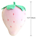Cute Fruit Kids Pillow Stuffed Strawberry Plush Pillows Super Soft Girls Pillows Cushion Seat For Kids Toys (Purple,13.7'/35Cm)