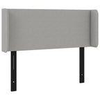 vidaXL LED Headboard, Upholstered Headboard for Bed Home, Bed Headboard with LED Light, Bedroom Furniture, Light Gray 40.6"x6.3"x30.7"/34.6" Fabric
