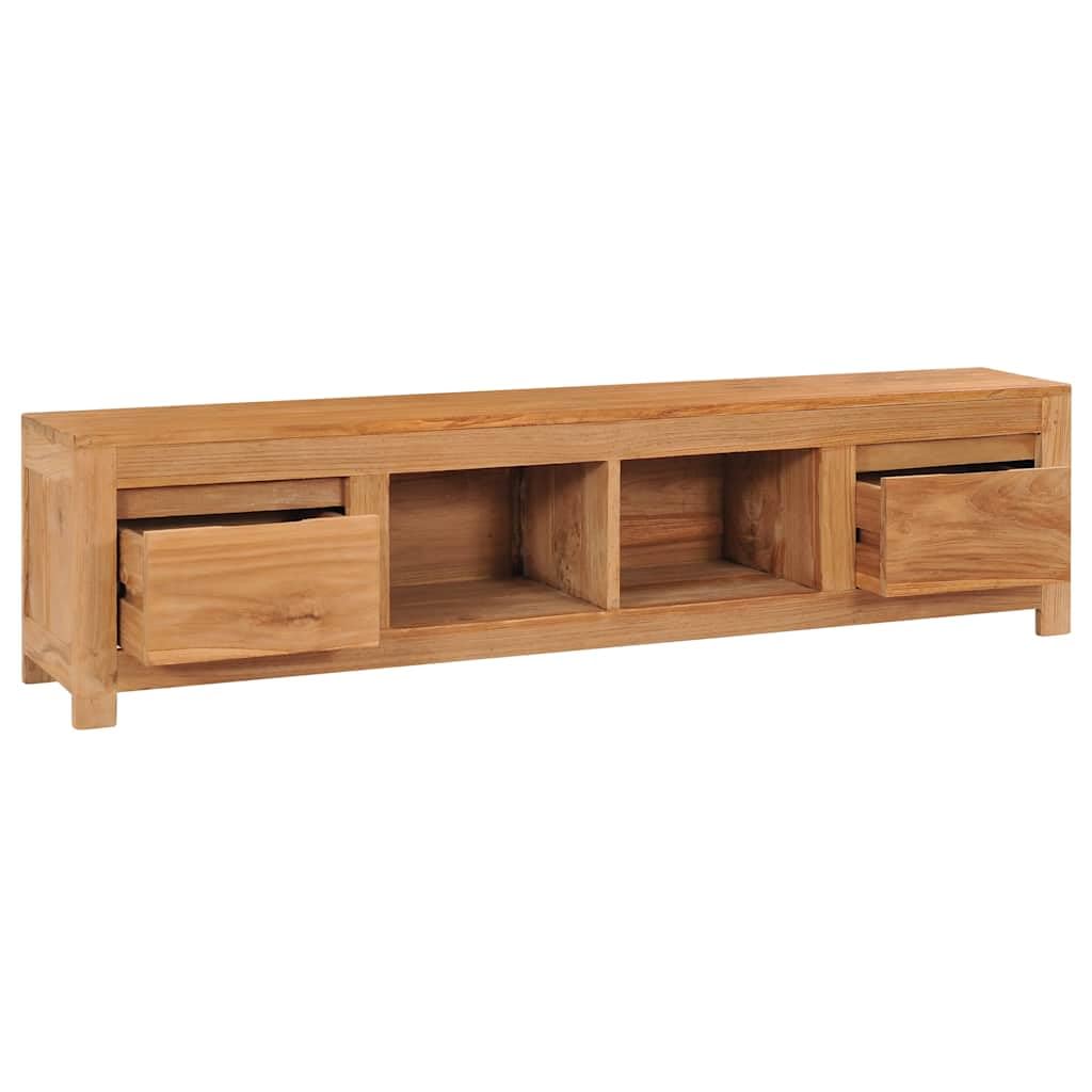 vidaXL TV Cabinet 53.1&quot;x11.8&quot;x13.8&quot; Solid Teak Wood