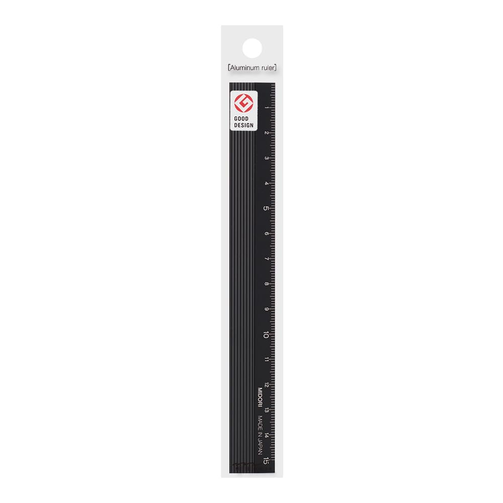 Midori Aluminium Ruler 15Cm Black (42256006)
