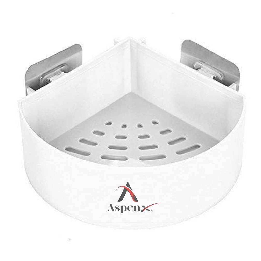 ASPENX Multipurpose Shelf and Rack for Home and Kitchen Adhesive Sticker Support Without Drilling Bathroom Shelf Bathroom Corner