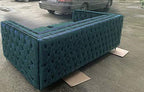 ACME Gillian Sofa w/3 Pillows - 52790 - Dark Teal Velvet