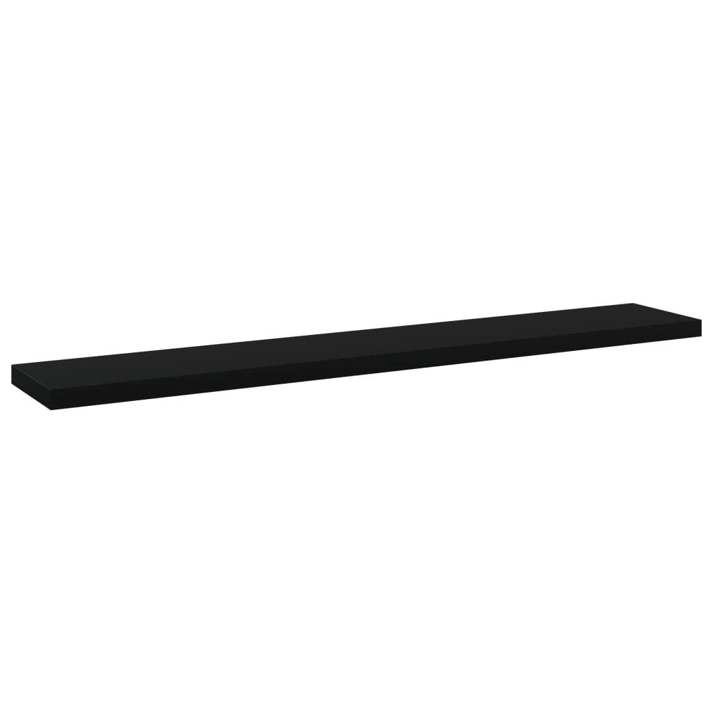 Bookshelf Boards 4 pcs Black 23.6&quot;x3.9&quot;x0.6&quot; Chipboard