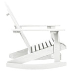vidaXL Solid Wood Patio Rocking Chair in White - Vintage Inspired Outdoor Armchair for Garden and Patio Living Space