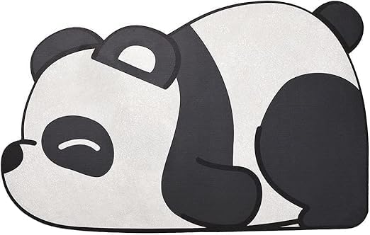 TINKDAS Super Absorbent Bath Mat, Cute Cartoon Bathroom Entrance AntiSlip Mats, QuickDrying Bathroom Floor Mat (40x60cm) Panda