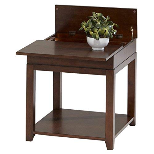 Progressive Furniture Daytona Rectangular End Table, Regal Walnut