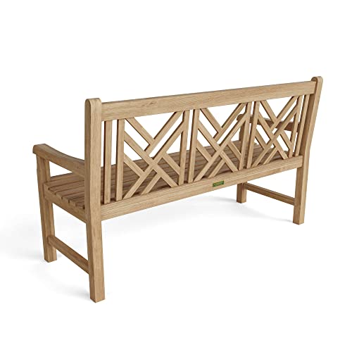 Anderson Teak BH-122 Vilano 3-Seater Bench, Golden Honey Teak