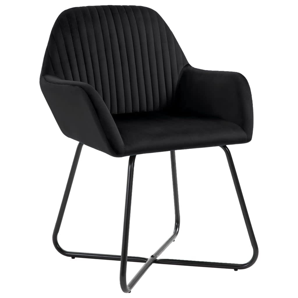 vidaXL Black Velvet Dining Chairs