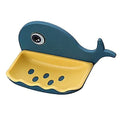 CRESTIQ Soap Holder for Bathroom Stand Fish Shape Self Draining Wall Mounted Plastic Soap Dish Tray Cady Bathroom Kitchen Access