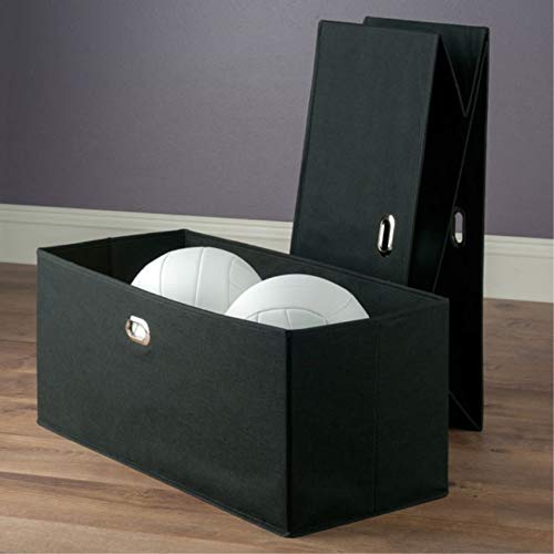 Ergode Wood Torino Folding Fabric Baskets - Versatile Storage Solution for Bedroom (22222-VV)