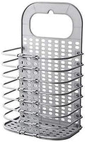 Sakar Bathroom Hanging Mesh Laundry Basket Bag  Foldable Dirty Clothes Storage Hamper with Hooks Toiletry Organizer for Bathroo