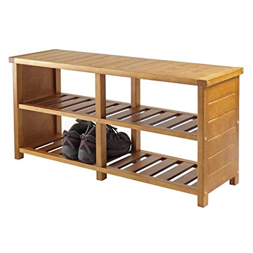 Ergode Clifford Shoe Rack | Holds 12 Pairs | Stackable Design | Solid Wood | Natural Finish | (33348-VV)