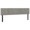 Vidaxl Velvet Headboards 2 Pcs, Light Gray, Engineered And Solid Larch Wood, Foam Filled, Stylish Design, 39.4"X2"X30.7"/34.6"