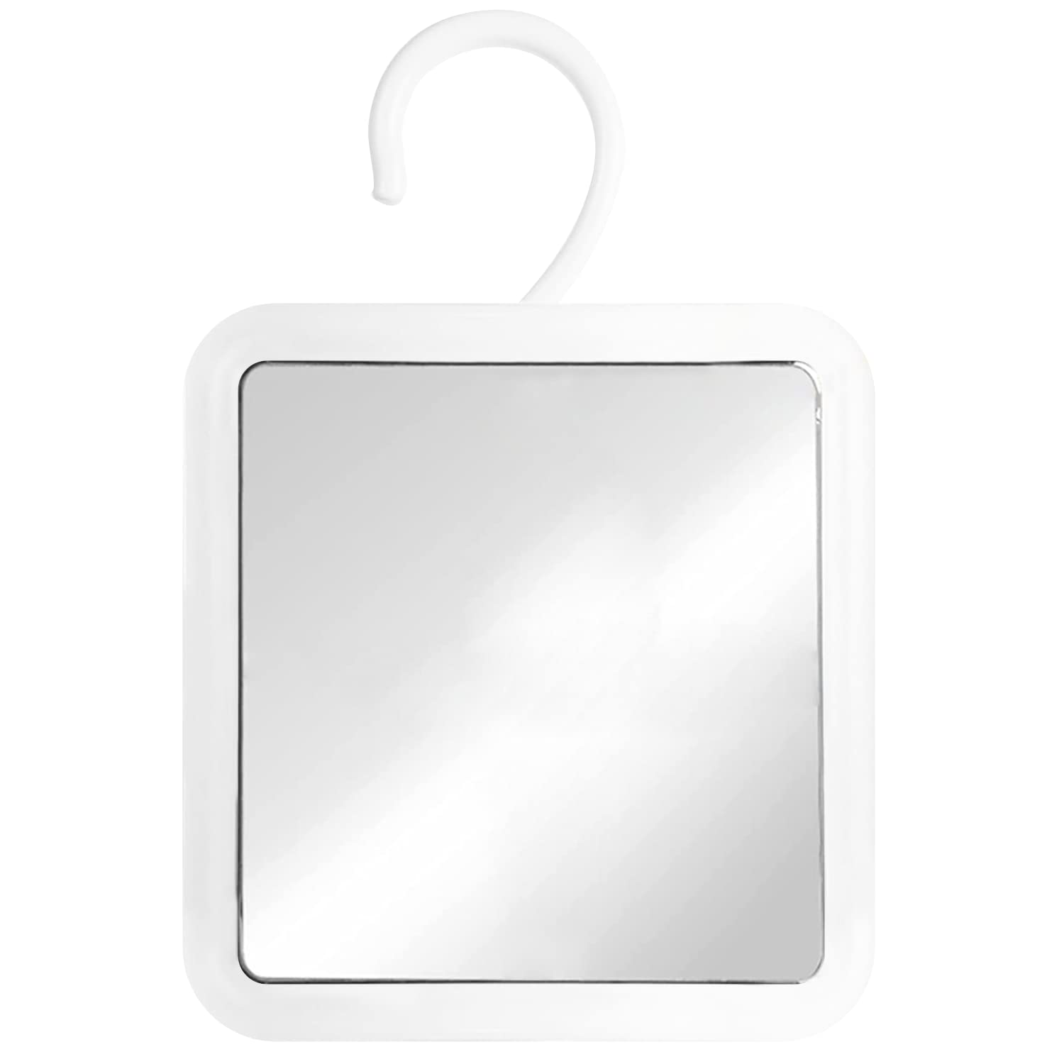 MIRRORVANA Hangable Fogless Shower Mirror for Shaving with 360 Swivel Hook for Hanging - Anti Fog and Shatterproof 6.3 x 6.3 Sur