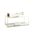 Convenience Concepts Palm Beach Coffee Table with Shelf and Removable Trays, White
