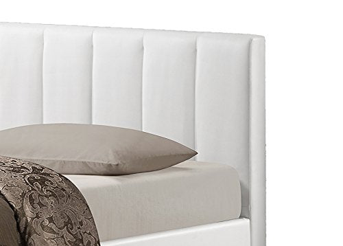 Baxton Studio Templemore Leather Contemporary Bed, Queen, Black