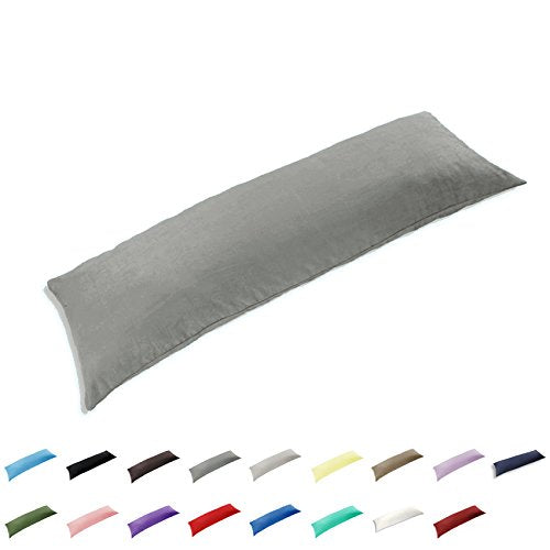 Taoson 100% Cotton 300 Thread Count Envelope Style Body Pillow Cover Pillowcase Pillow Protector Cushion Cover Non Zippered Only