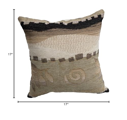 Blazing Needles Jacquard Chenille Throw Pillow, 17", Dessert Horizon