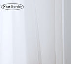 Pi White Sheer Tier Curtains 36 Inches Length With Ring Top,Small Polyester Café Curtains For Kitchen/Bathroom/Farmhouse/Basement 2 Panels(W42 X L36,Optical White)