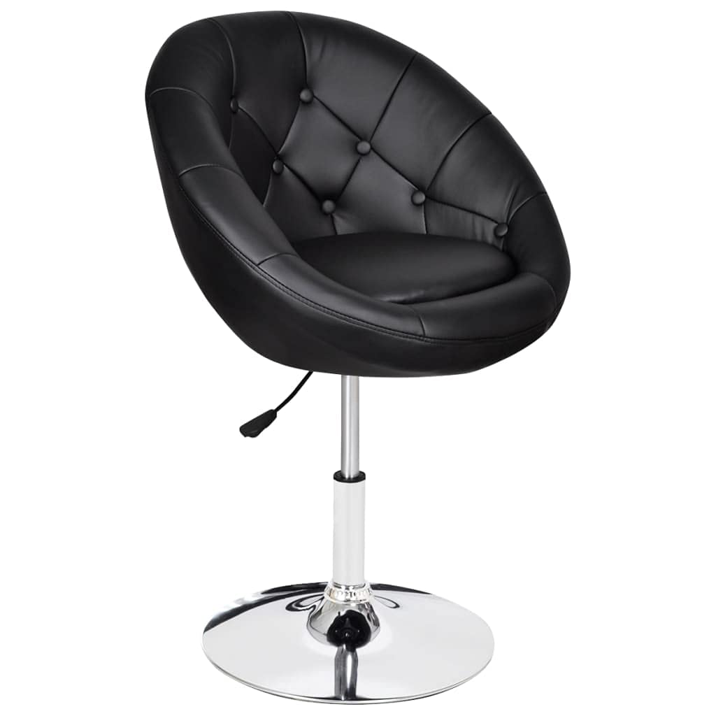 vidaXL Bar Stool Black Faux Leather